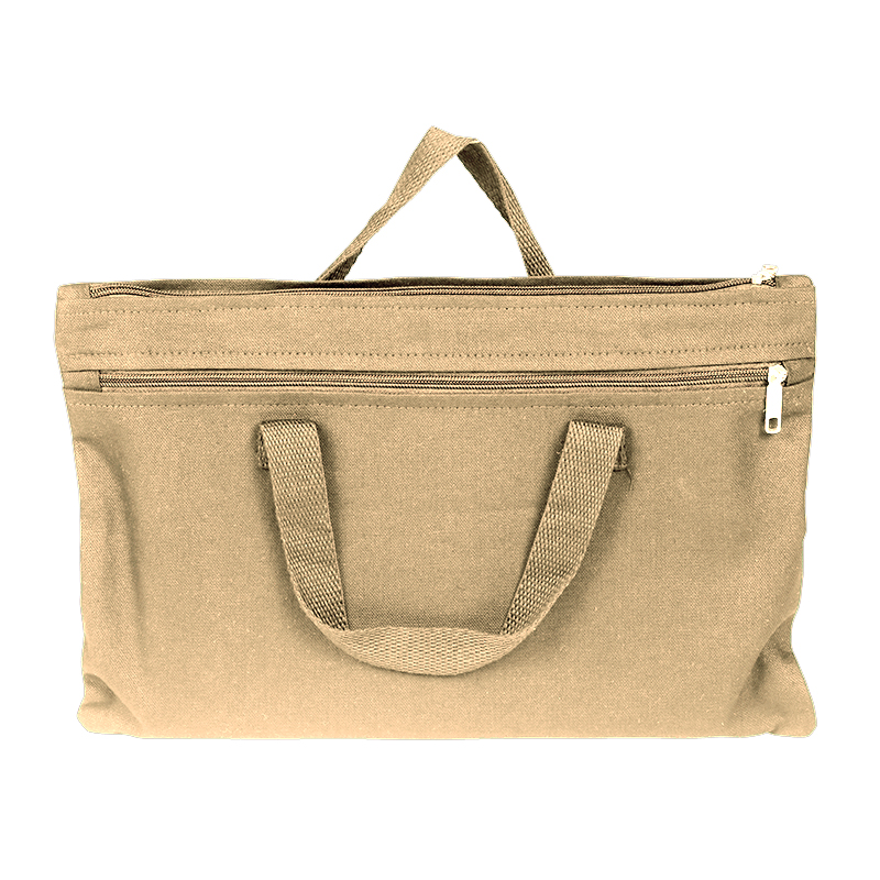 Cotton Canvas Document Bag - Natural Color