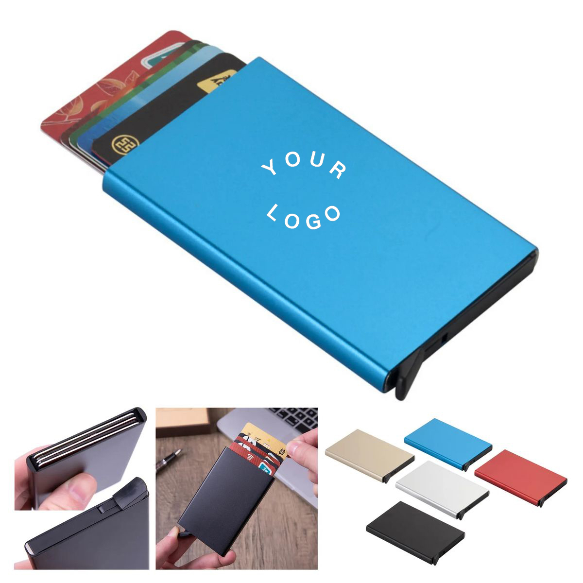 Aluminum Lightweight Pop Up Card Wallet 2