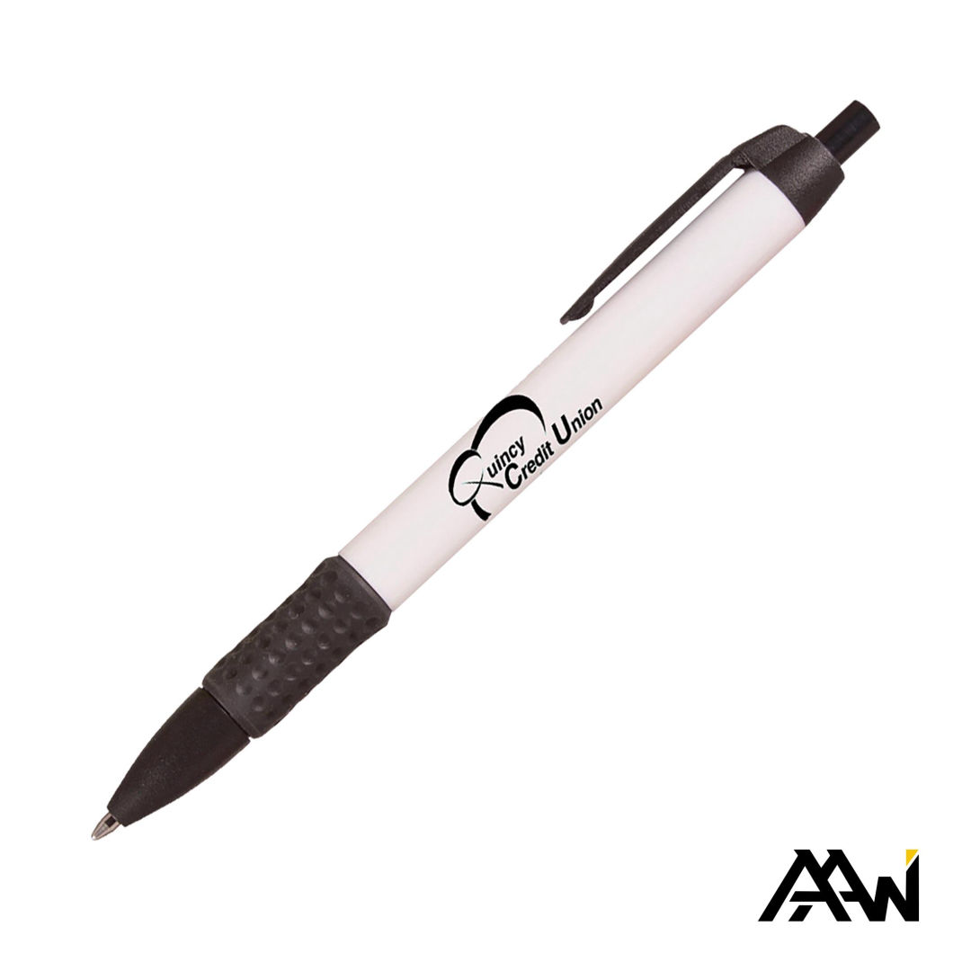 Widebody Grip Pen Glossy White Barrel - Matte