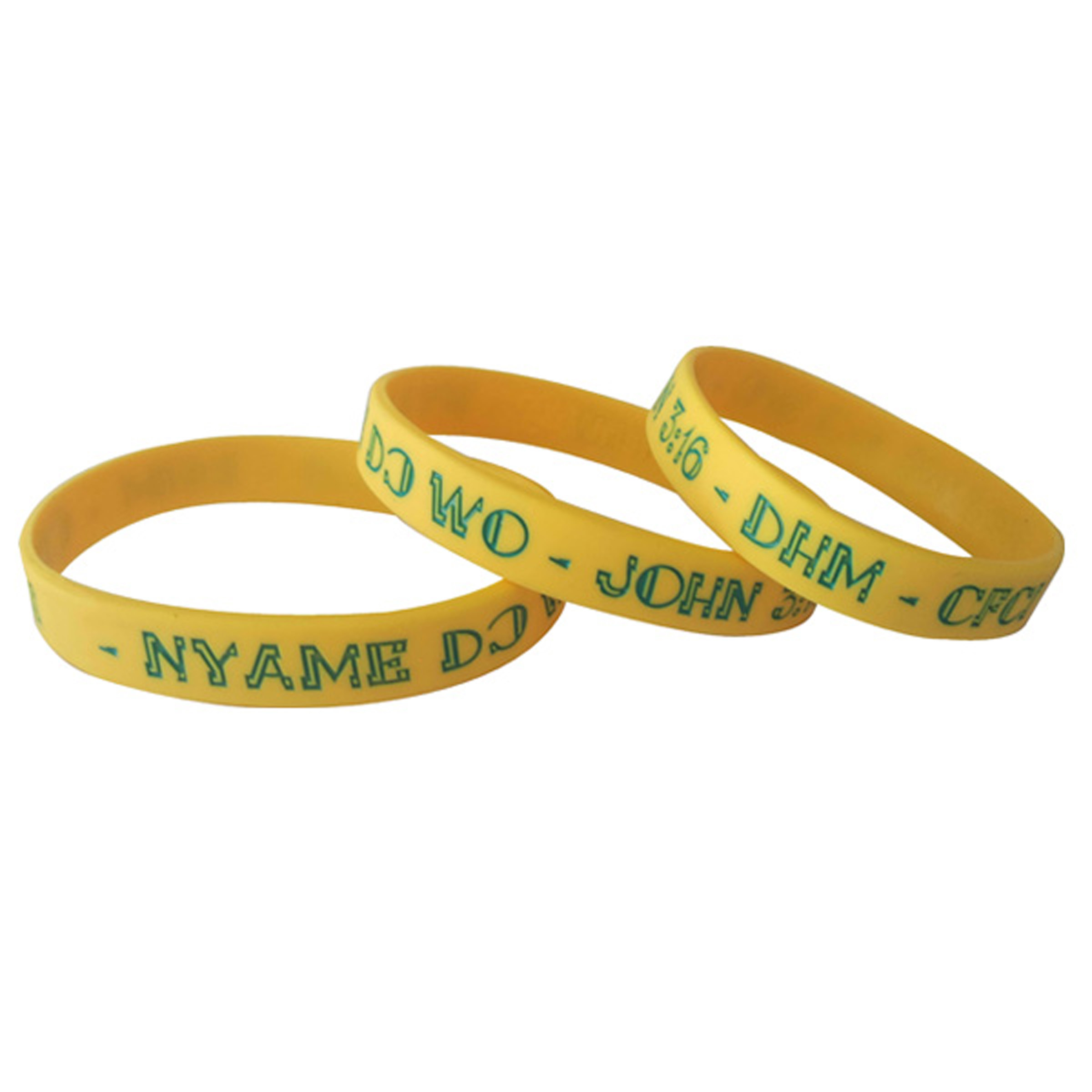 Deboss-Fill Silicone Wristbands 36