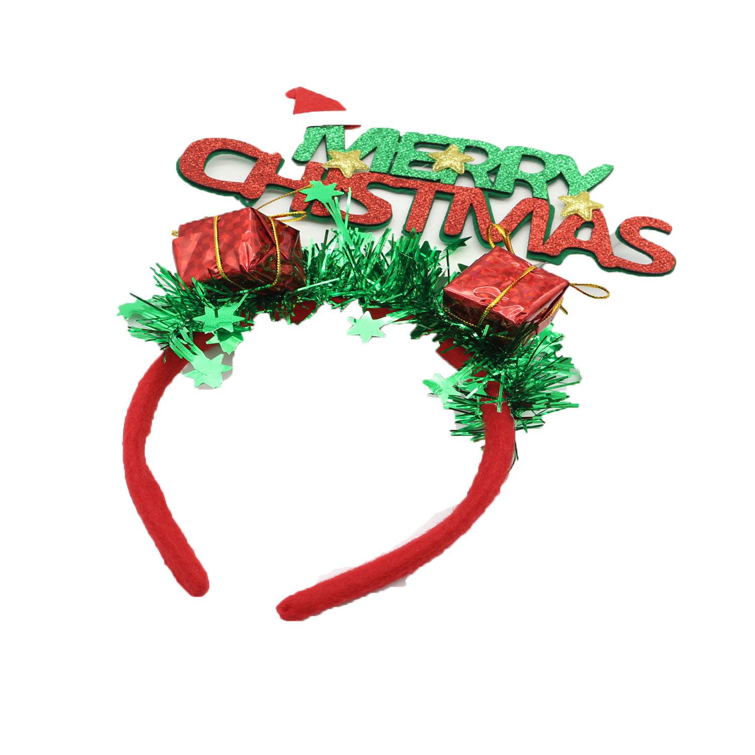 Letter Gold Ribbon Christmas Headband 2