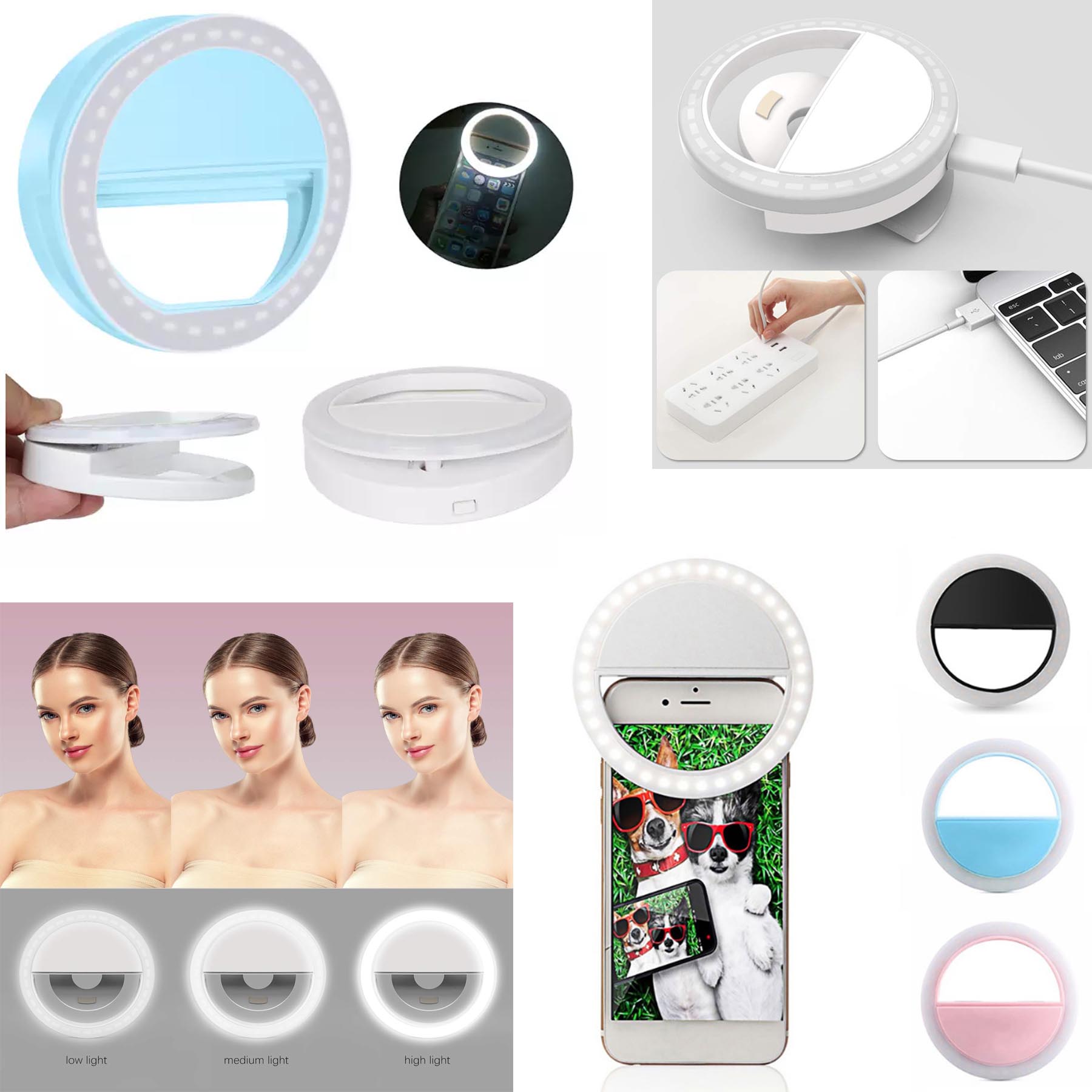 iBank ® Clip On Selfie Ring Light 2