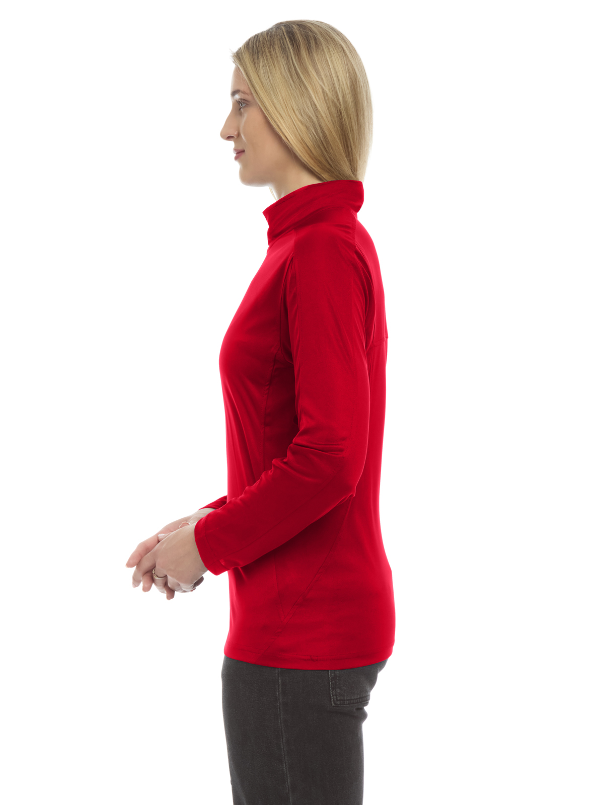 Blue Generation - Women's Pocketless Wicking Long Sleeve Zip Pullover 20