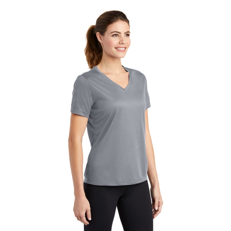 Sport-Tek Women's PosiCharge RacerMesh V-Neck Tee. 27