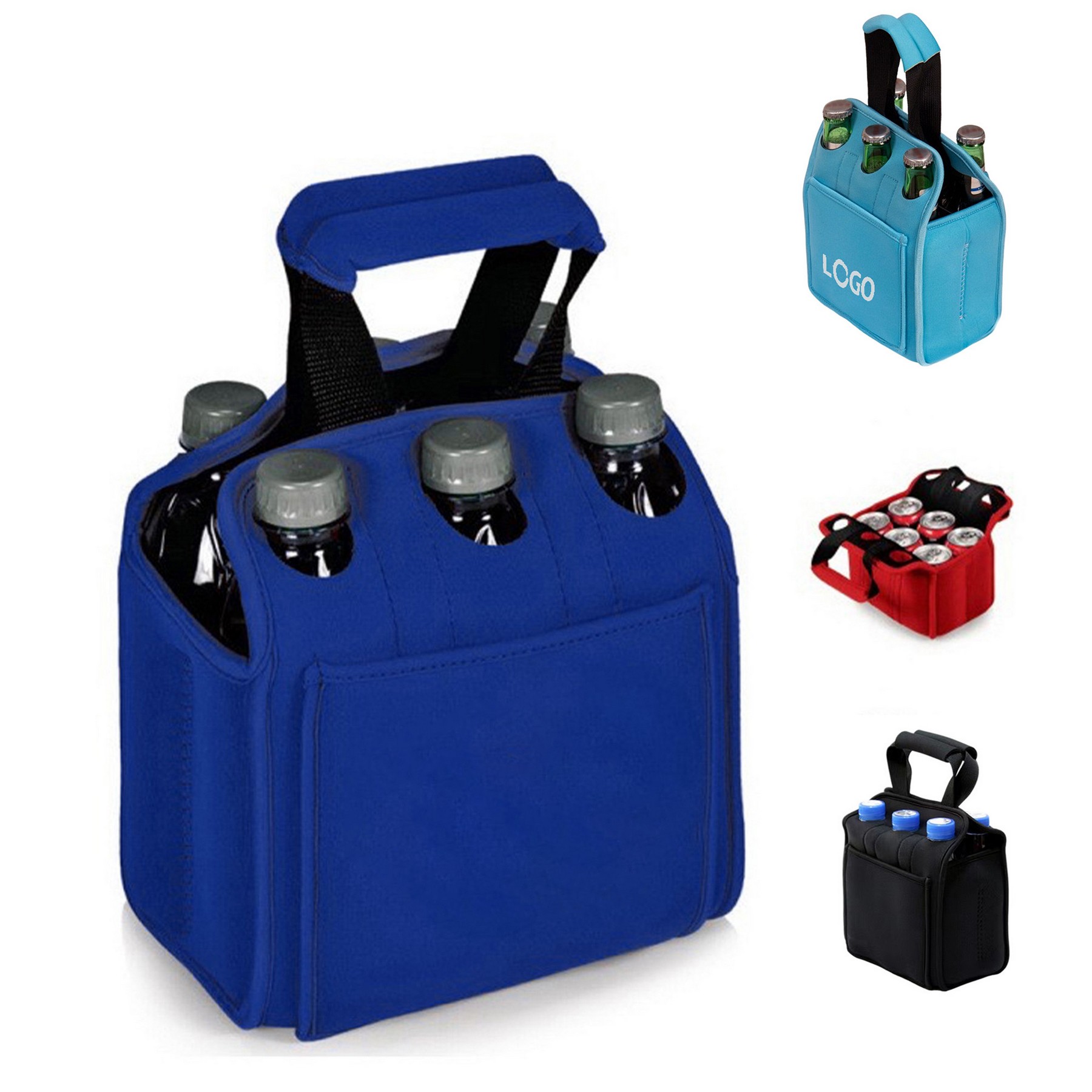 Imprinted Neoprene Six-Pack Tote Coolers 10