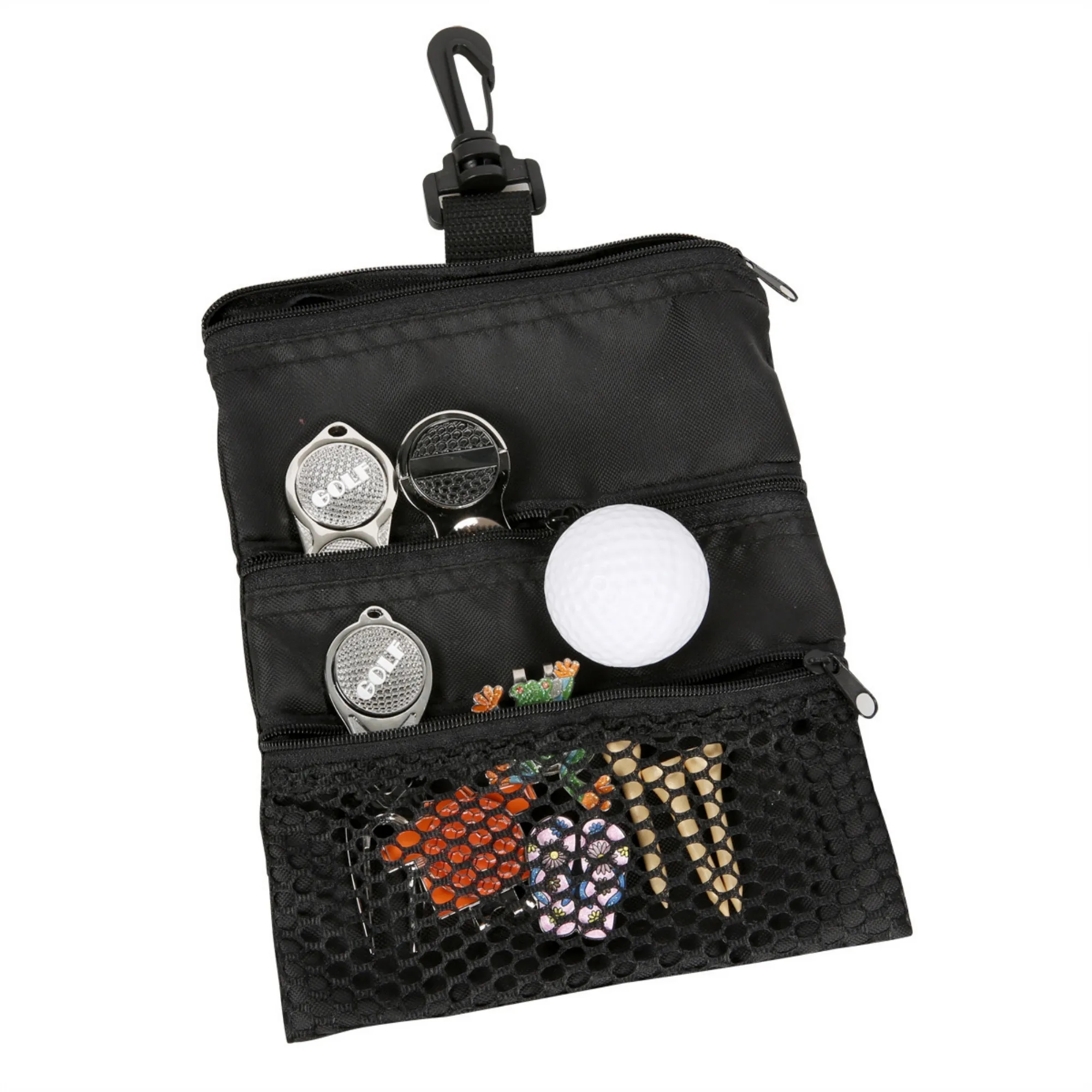 MOQ 100 Golf Ball Bag With Clip 1