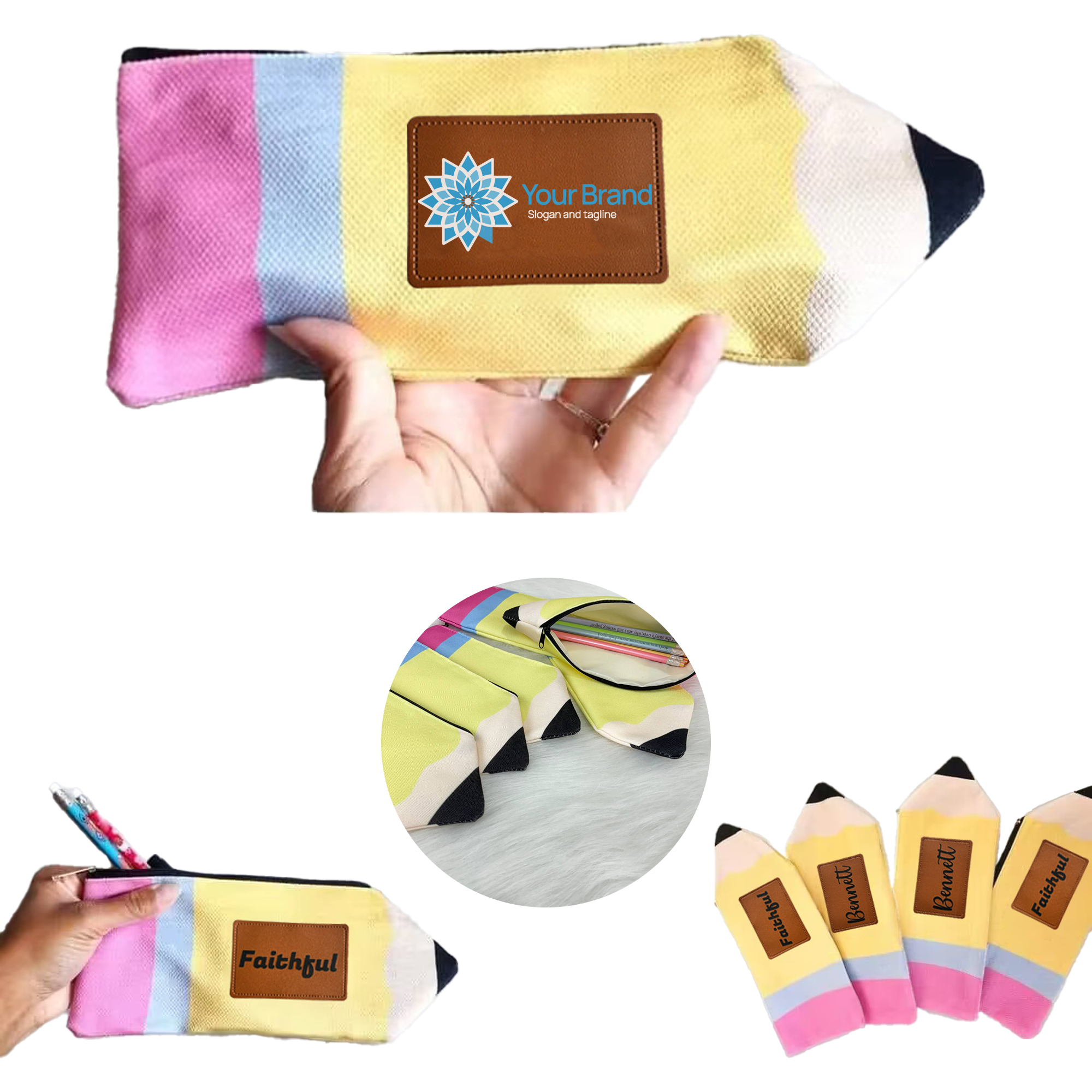 MOQ 10pcs Pencil Shaped Canvas Pouch 2