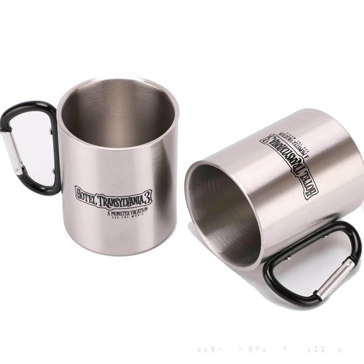 13 Oz Stainless Steel Coffee Mug With Carabiner Handle 5