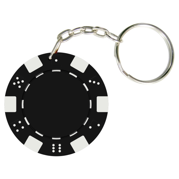Dice Style Poker Chip Keychain 7