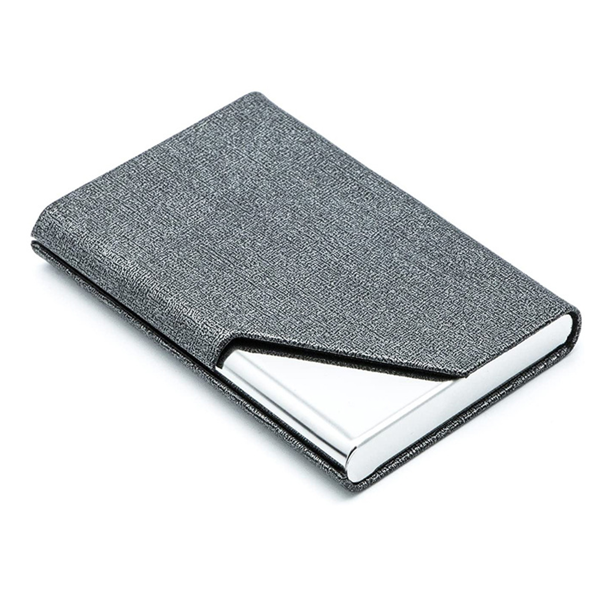 Stainless Steel PU Leather Business Card Holder 8