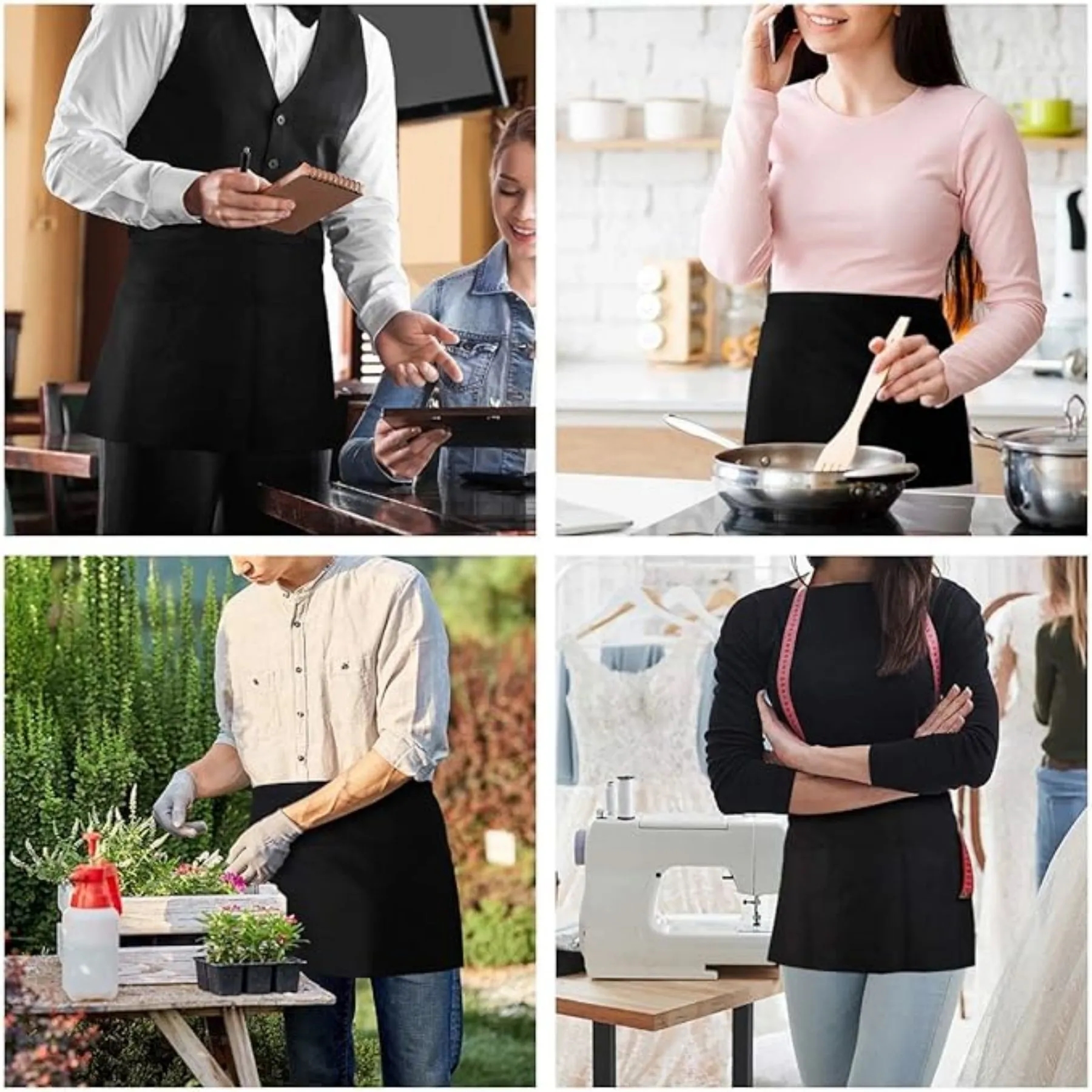 Three Pockets Chef Half Apron 2