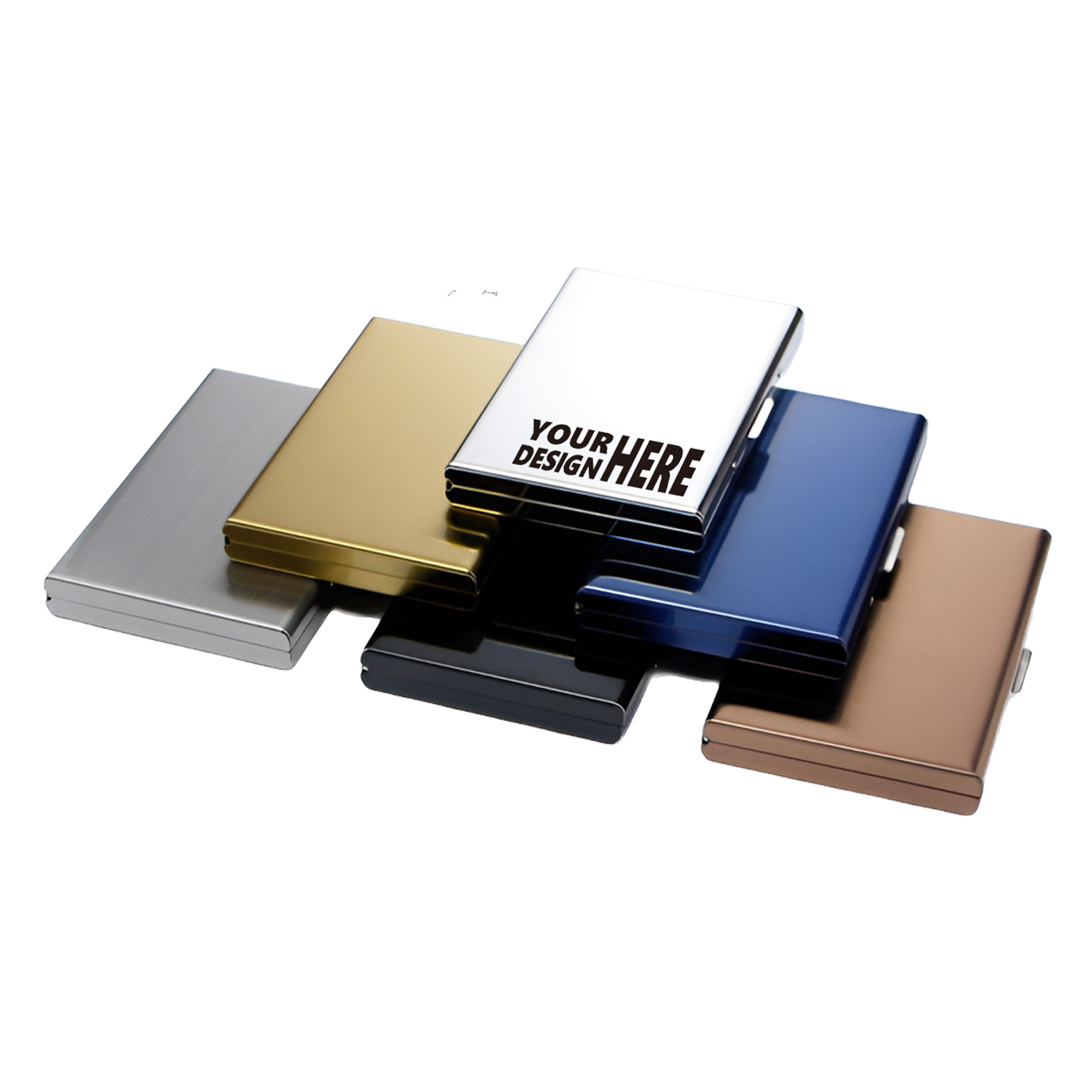 MOQ50 Personalized Stainless Steel Blocking Card Holder 2