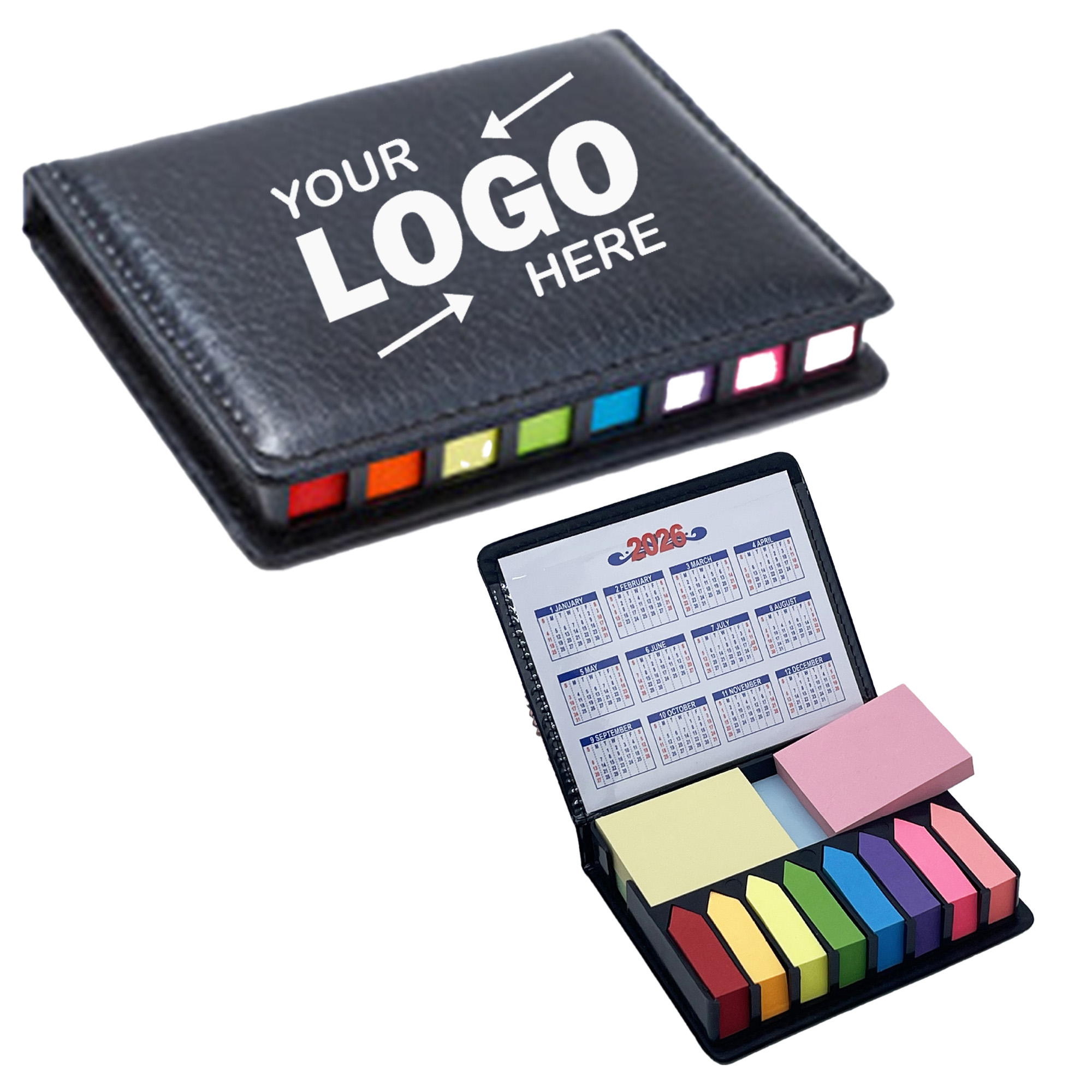 Office Essential Multifunctional Sticky Note Organizer With Customizable Logo And 2026 Calendar 1
