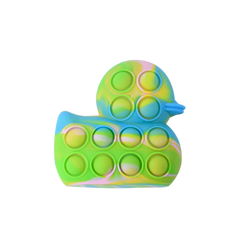 Duck Shaped Silicone Push Pop Bubble Toy 4