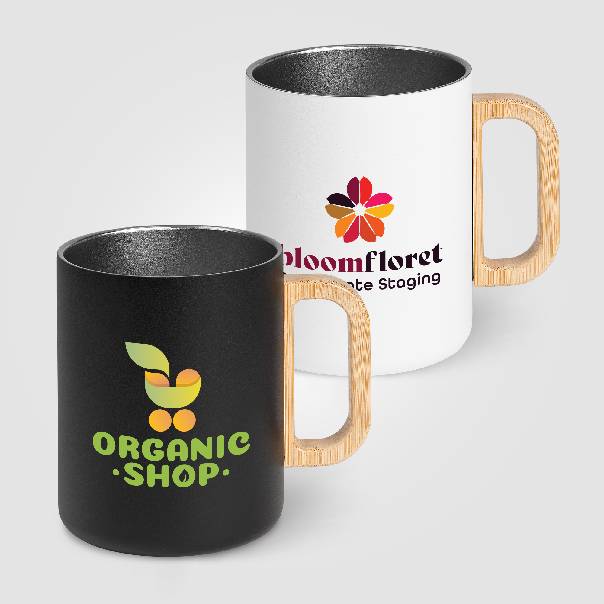 Vancouver - 18 oz. Stainless Steel Double Wall Mug with Bamboo Handle 6