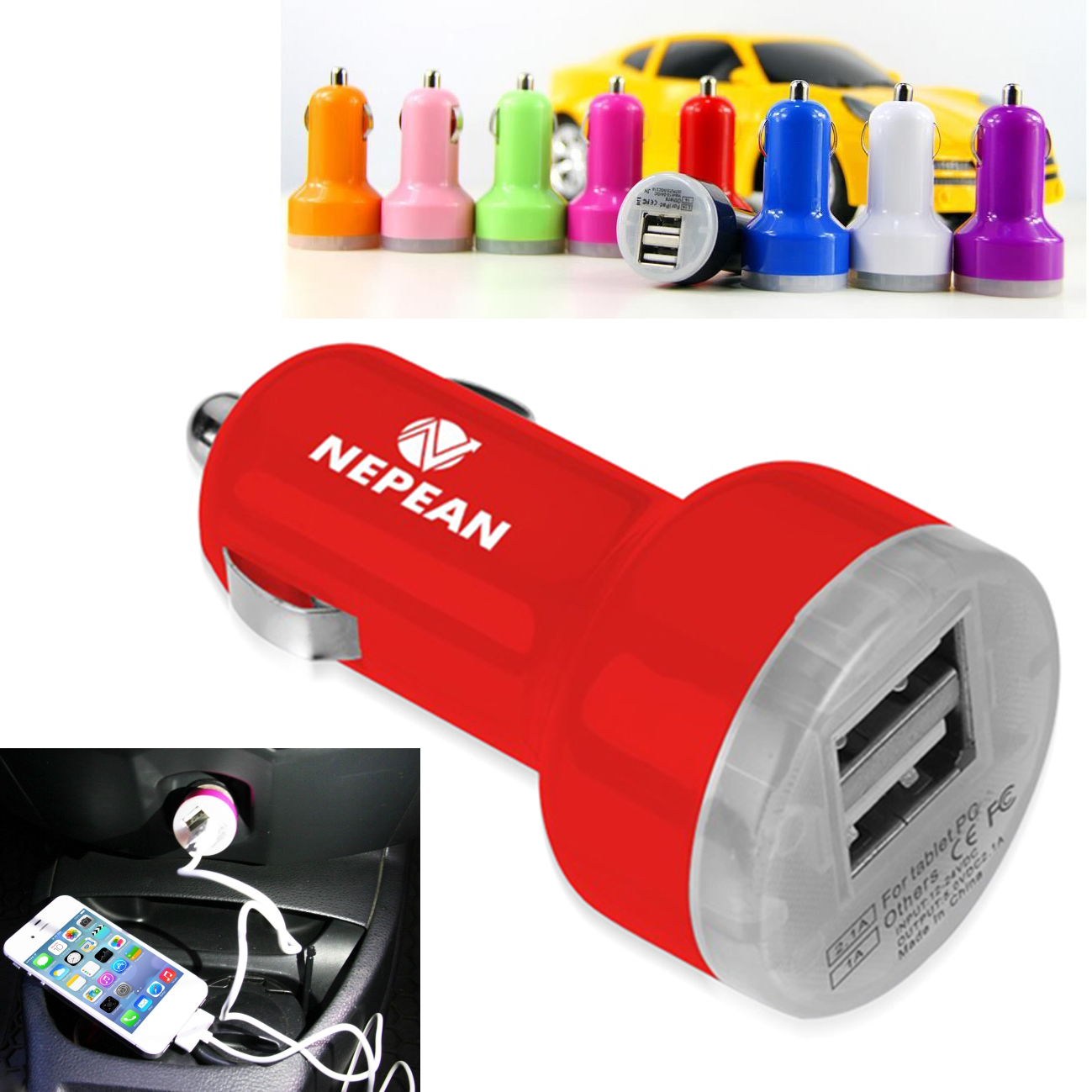 Dual USB Mini Car Charger 28
