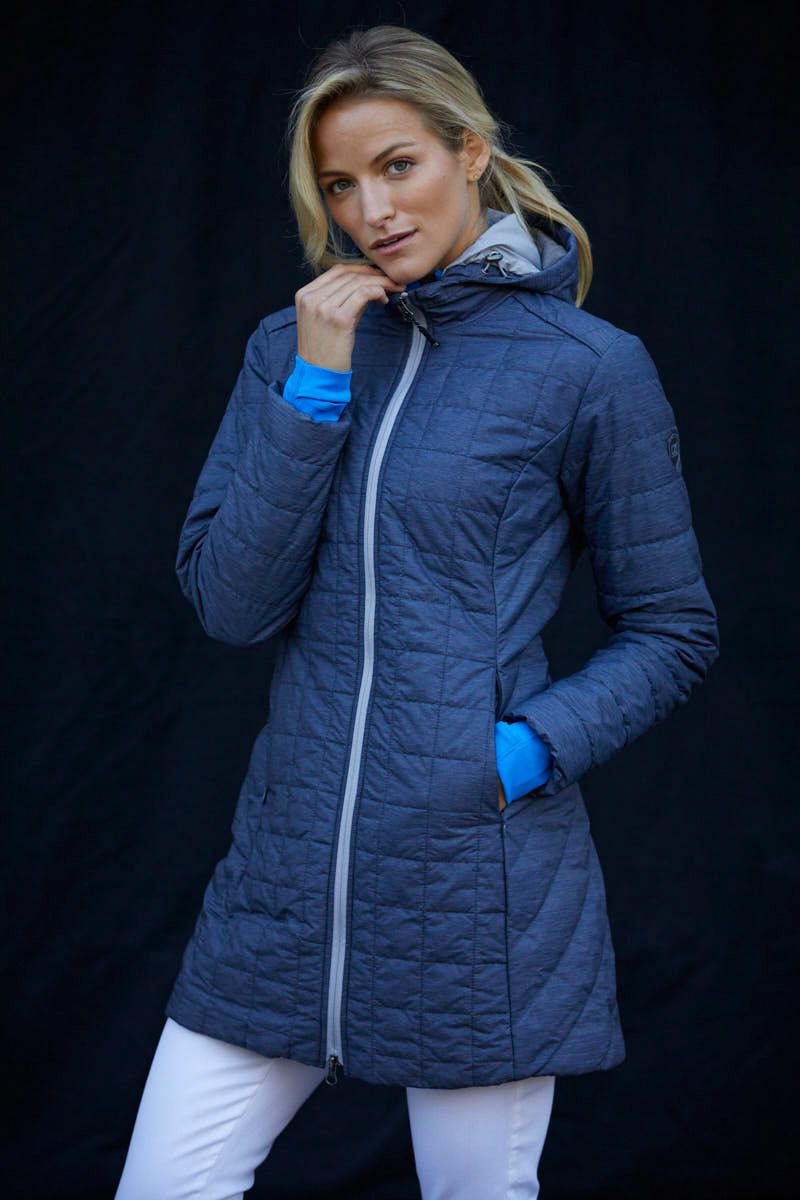 Rainier PrimaLoft Womens Eco Insulated Hooded Long Coat