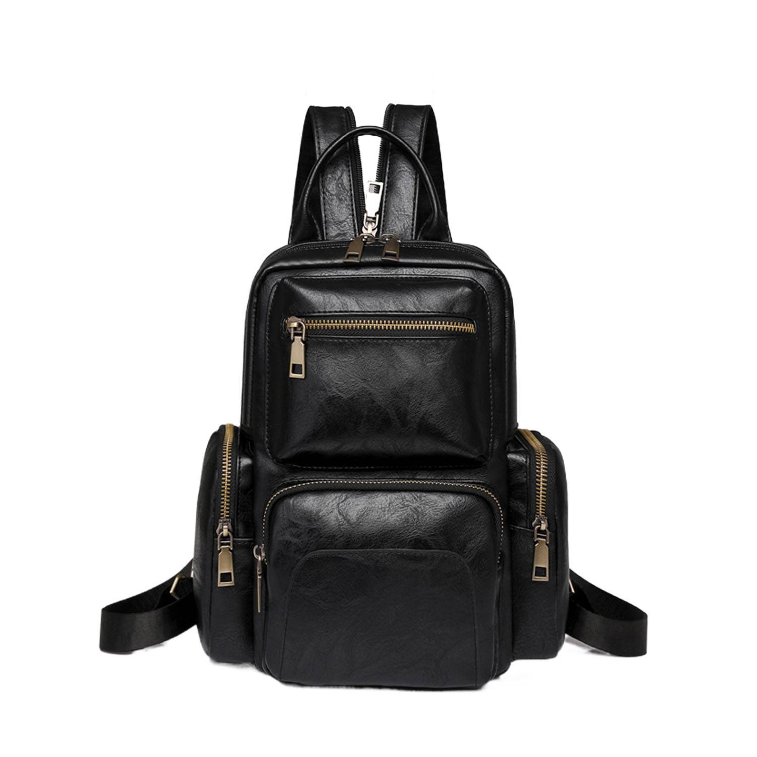 PU Leather Convertible Crossbody Backpack 2
