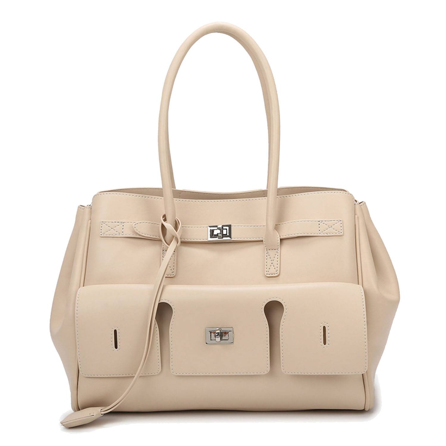 Spacious PU Leather Tote Bag Comfortable Grip 3