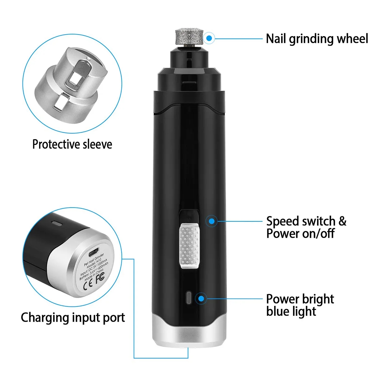 Rechargeable Pet Nail Trimmer 8