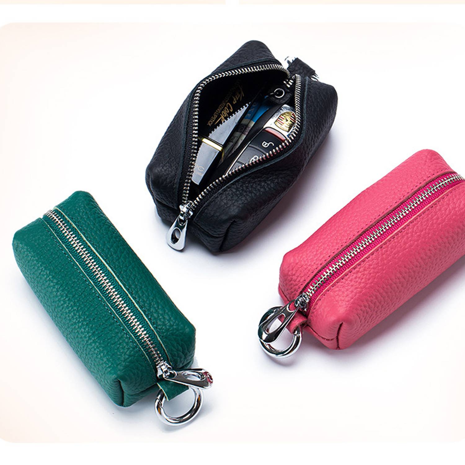 Large Capacity Soft Leather Car Keychain Wallet Purse 4
