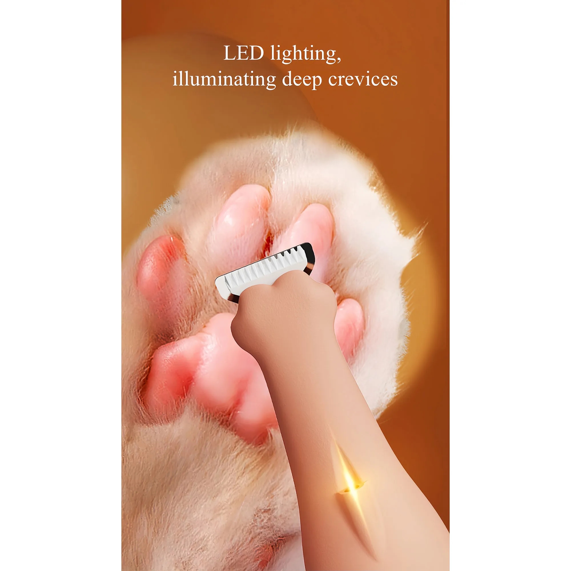 Multifunction Pet Clipper With LED Light And Ceramic Blade 5