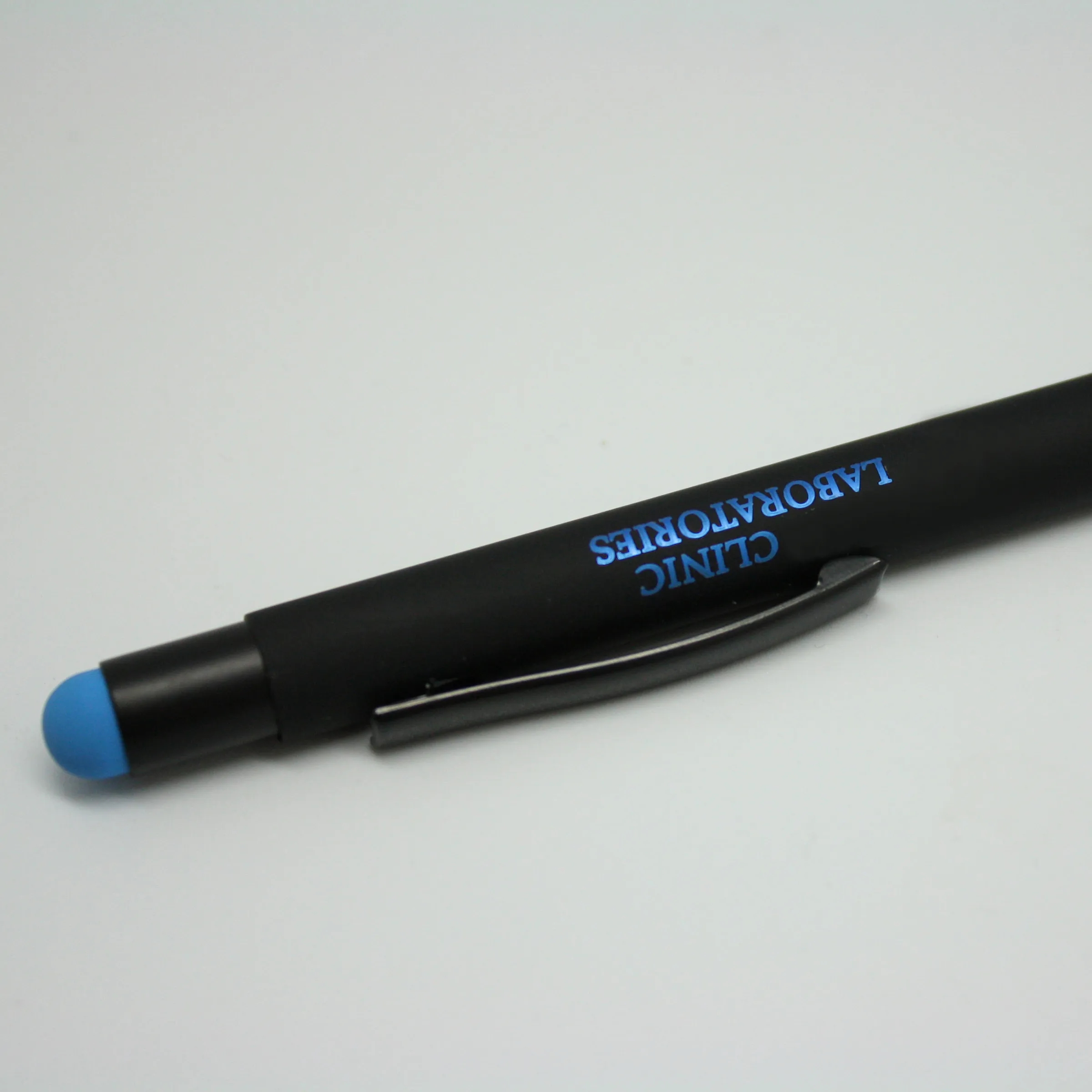 Color Chrome Engraved Soft Rubber Click Ballpoint Stylus Pen 3