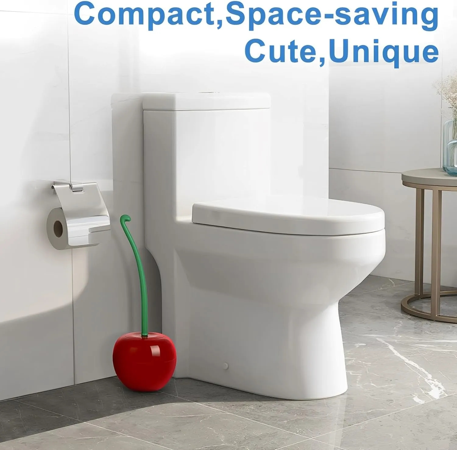 Cherry Toilet Brush Set with Long Handle 2