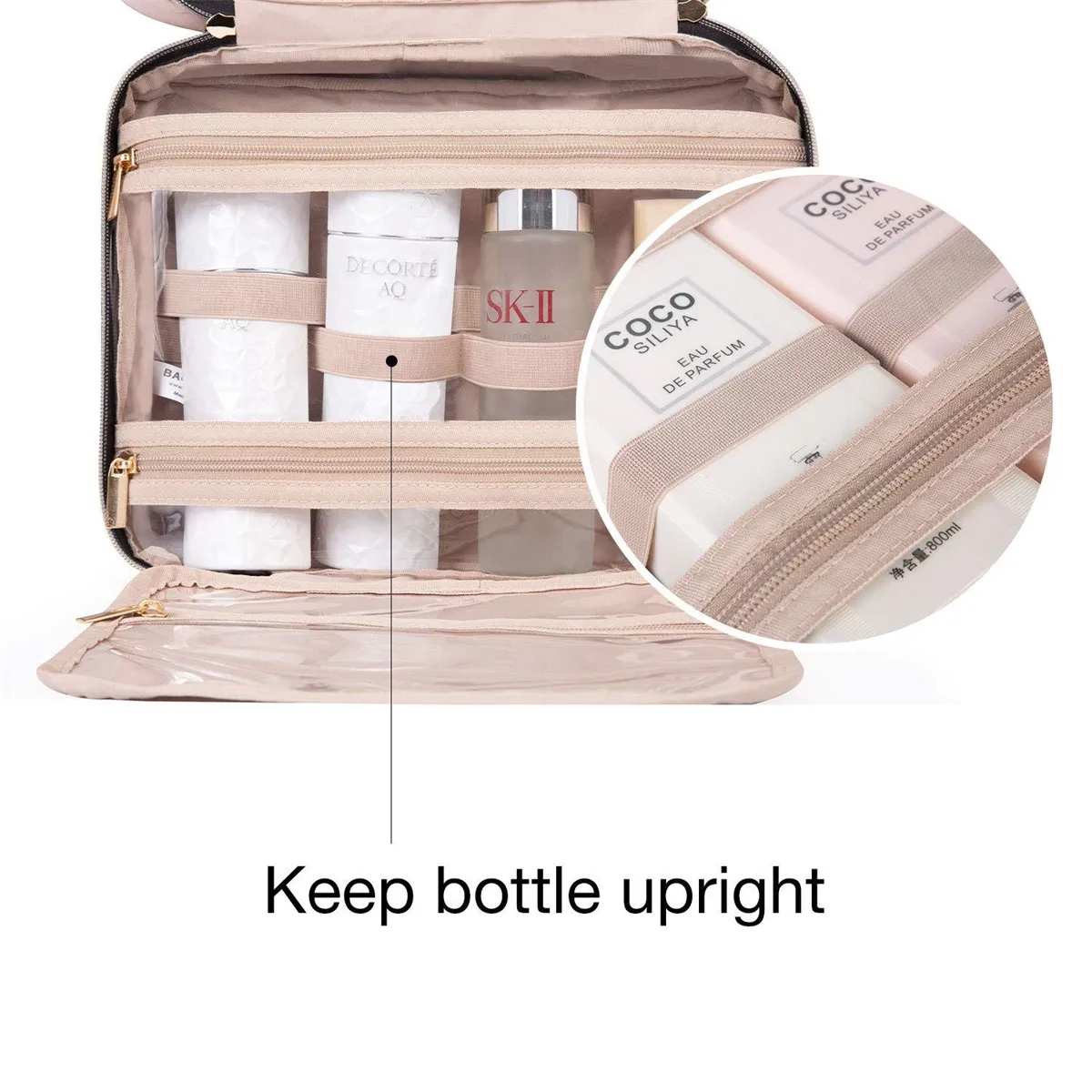 Hanging Travel Toiletry Bag Cosmetic Organizer for Women 5