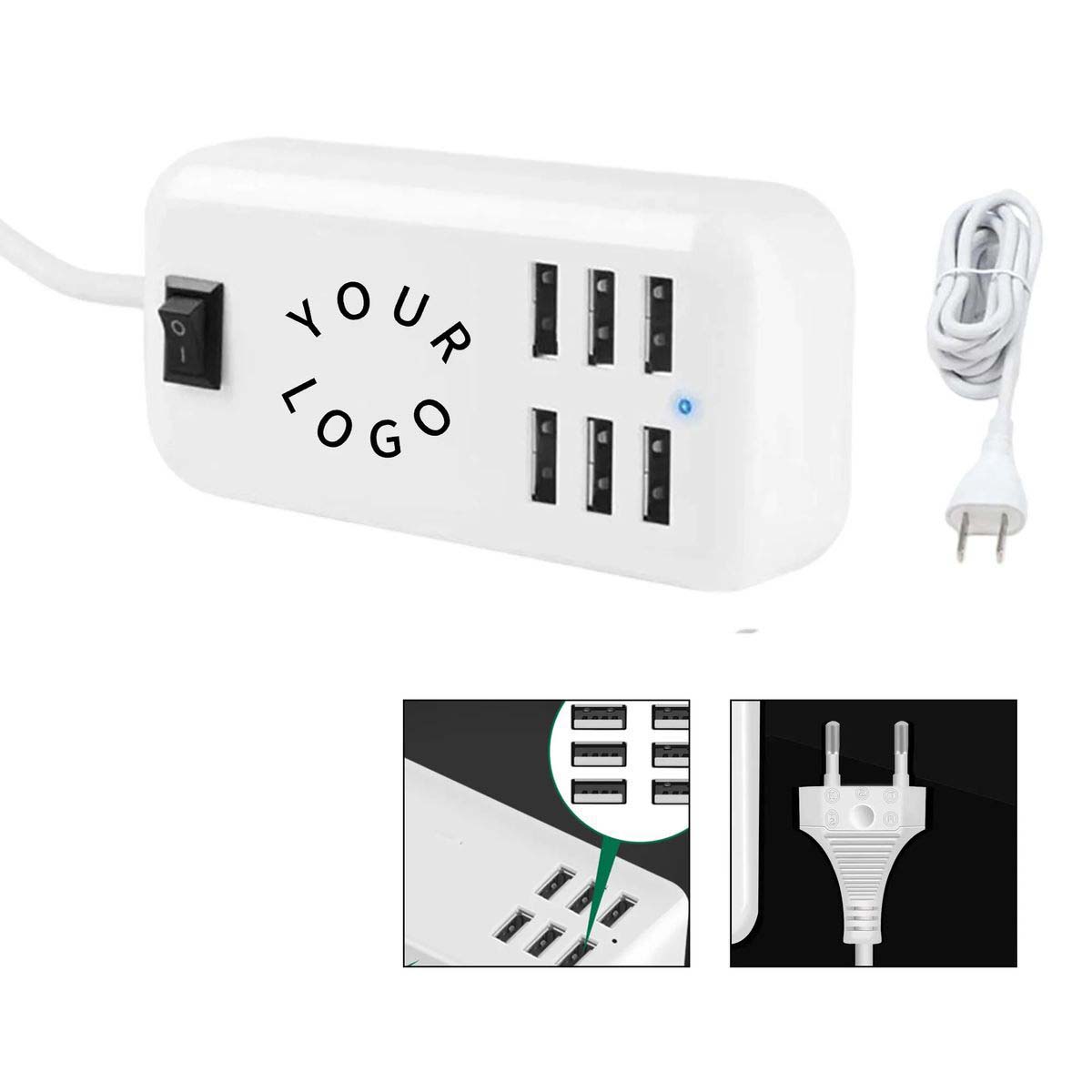 6 Port USB Charger Hub Station with Safety Protection 2