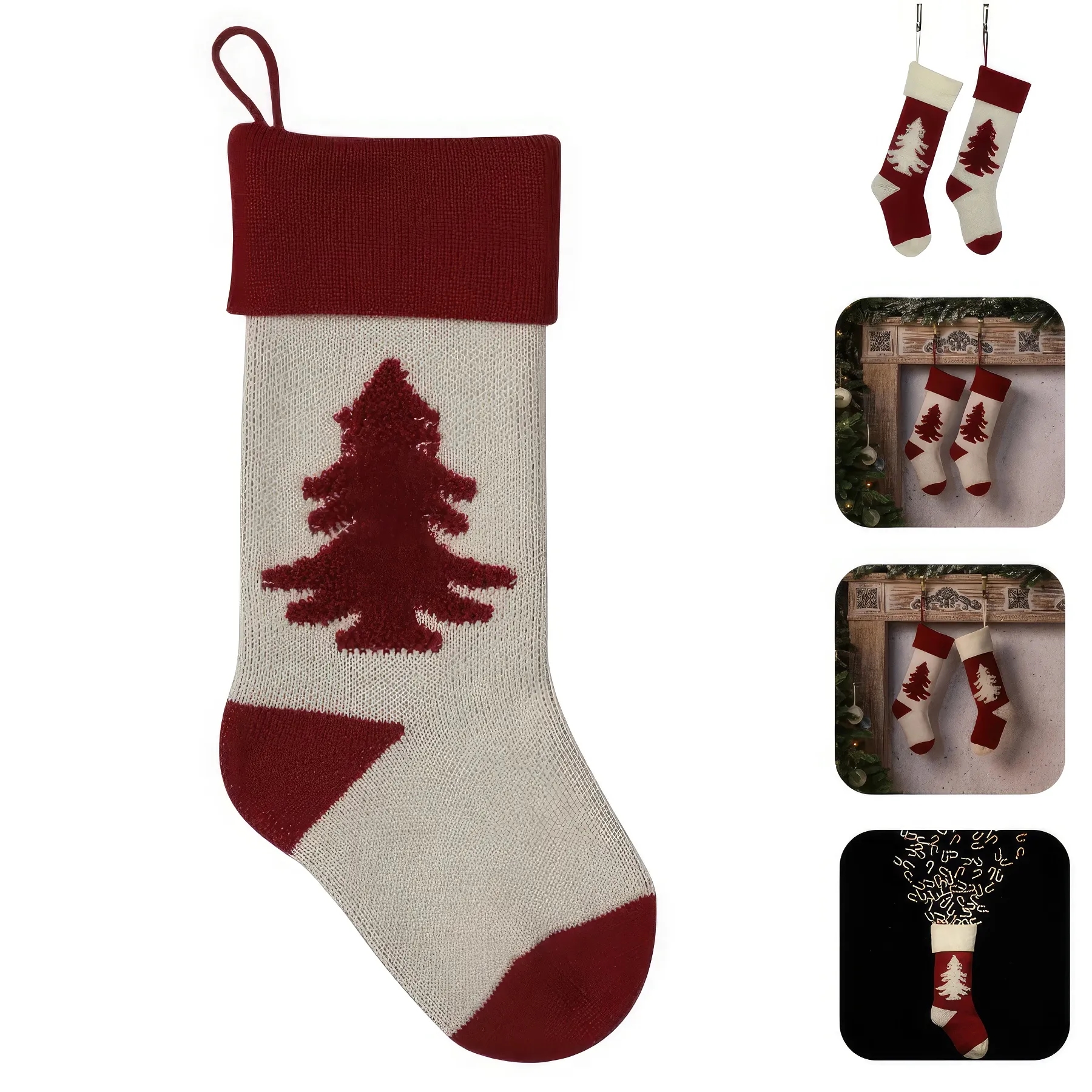 Cute Knitted Christmas Stocking 3