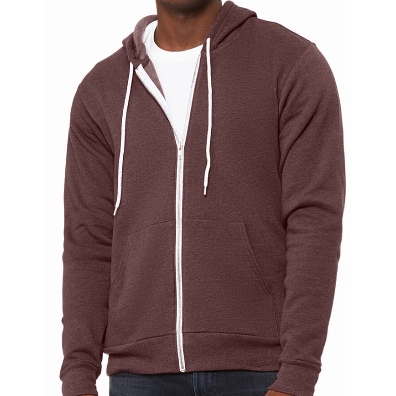 Bella Unisex Poly-Cotton Fleece Full-Zip Hoodie 23