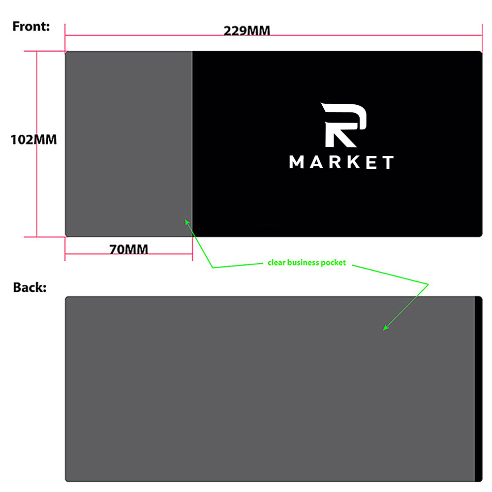 Plastic Ticket Holders with Business Card Pocket 1