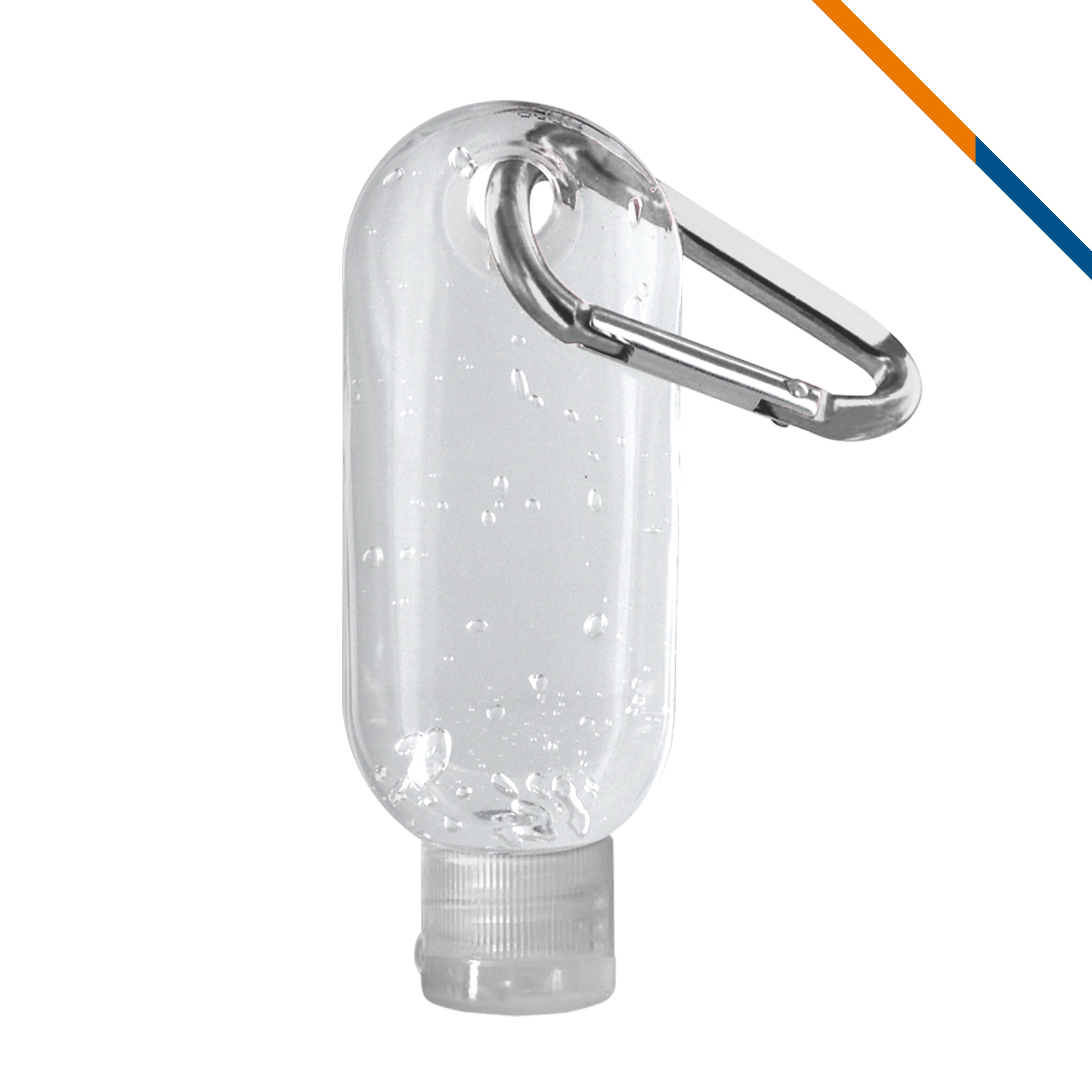 PureVibe Clear Bottle Clear Sanitizer With Carabiner - 1.9 OZ. 12