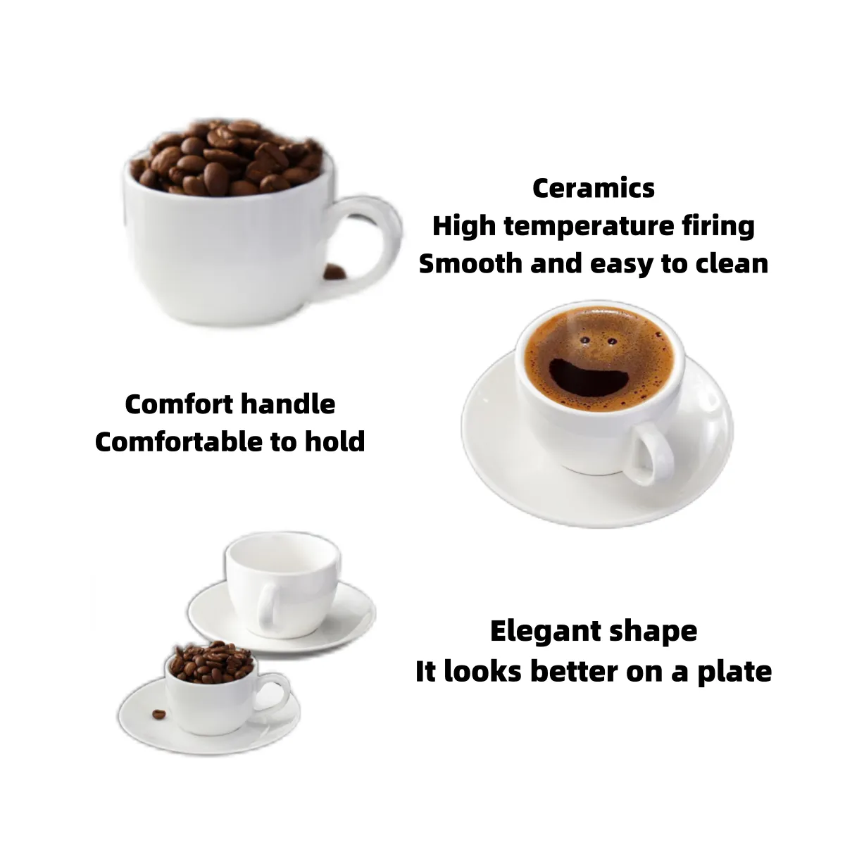 Customized High-end Ceramic Coffee Cup And Saucer 5