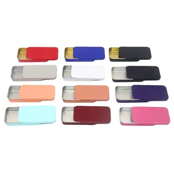 Colorful Tinplate Sliding Lid Storage Container 2