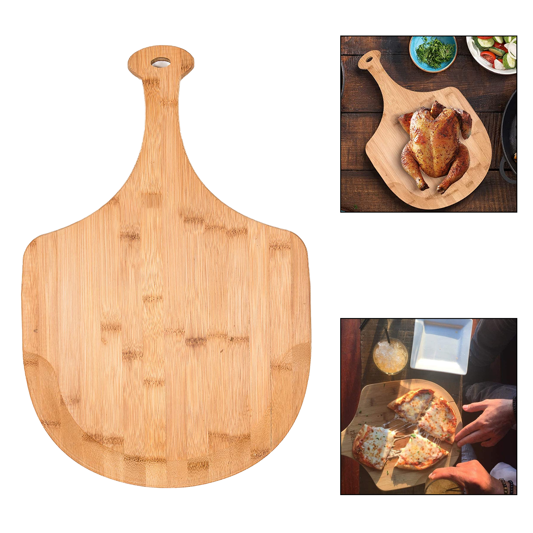 Bamboo Wooden Pizza Cutting Board 3
