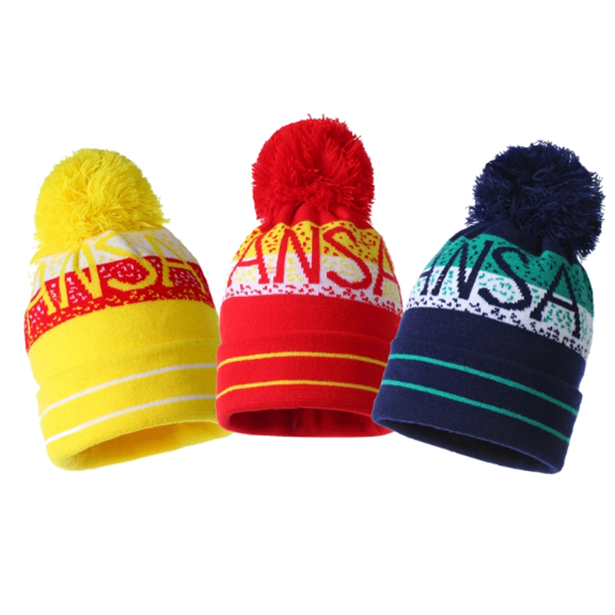 Pom Acrylic Knit Beains Hat MOQ 50PCS 3