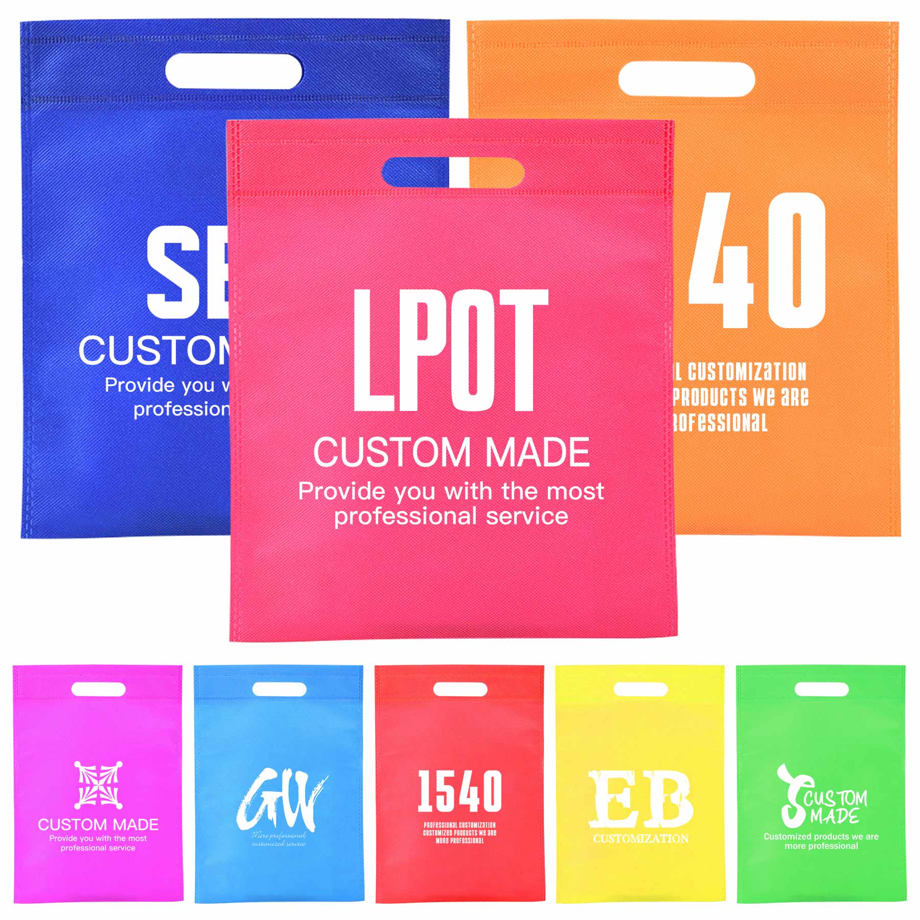 Non-Woven Die Cut Handle Tote bag (11 7/8" x 15 7/8") 1