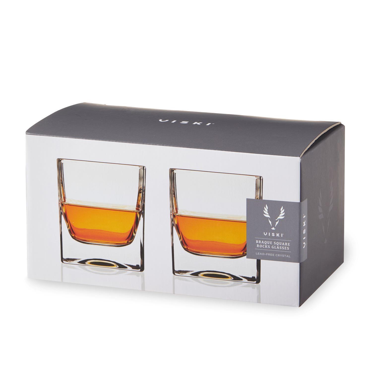 Viski® Braque Crystal Rocks Glass, set of 2 6