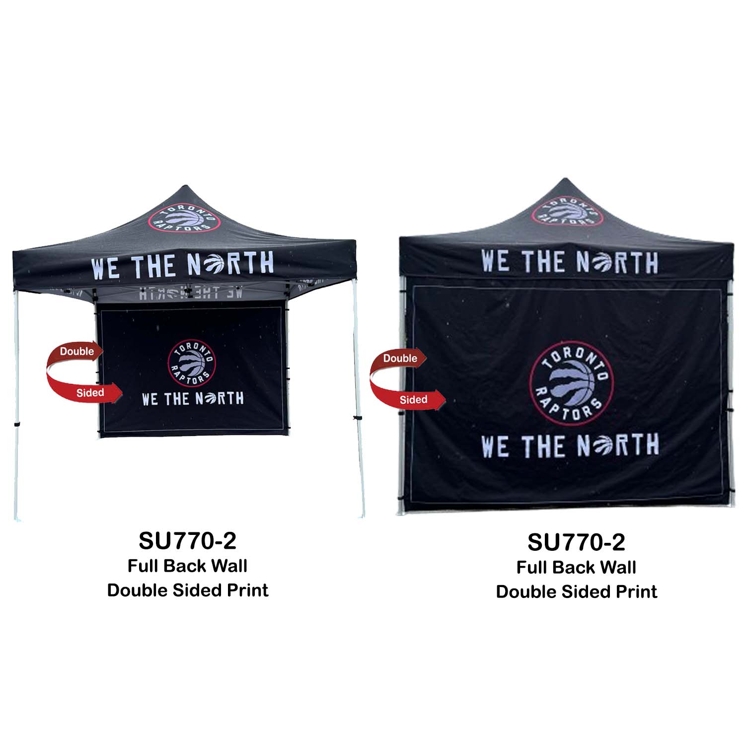 48 Hr Quick Ship - Full Back Wall for 10x10 Tent Kit, Sublimated, Double Sided Print 16