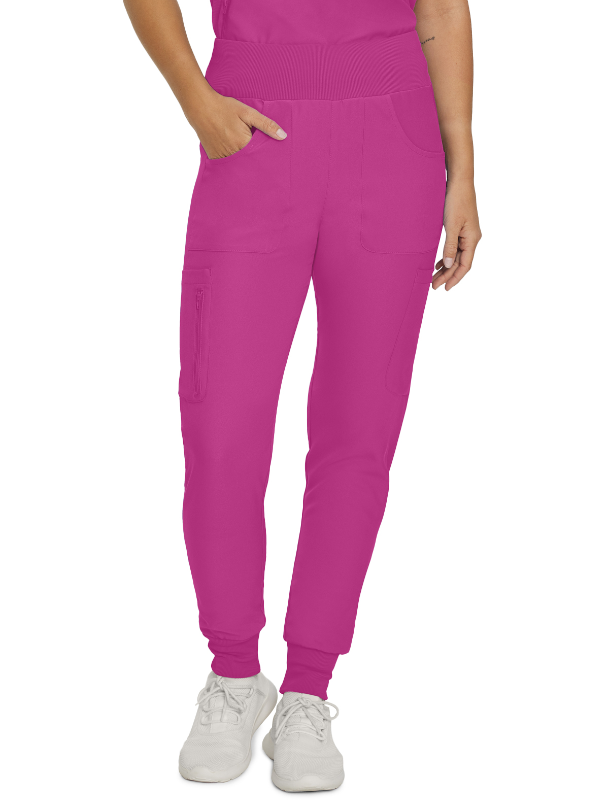 Landau - Forward - Women's Seven-Pocket Mid-Rise Rib-Knit Elastic Waist Jogger Pant 34