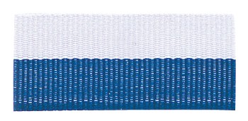 Blue/White "V" Neck Ribbon with Clip, 7/8" wide 2