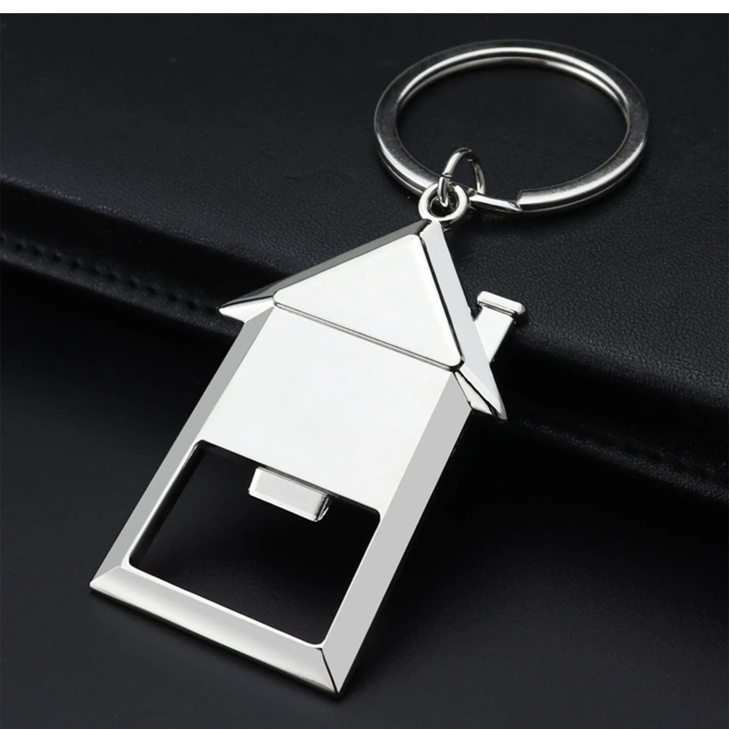Metal House Keychain with Bottle Opener 5