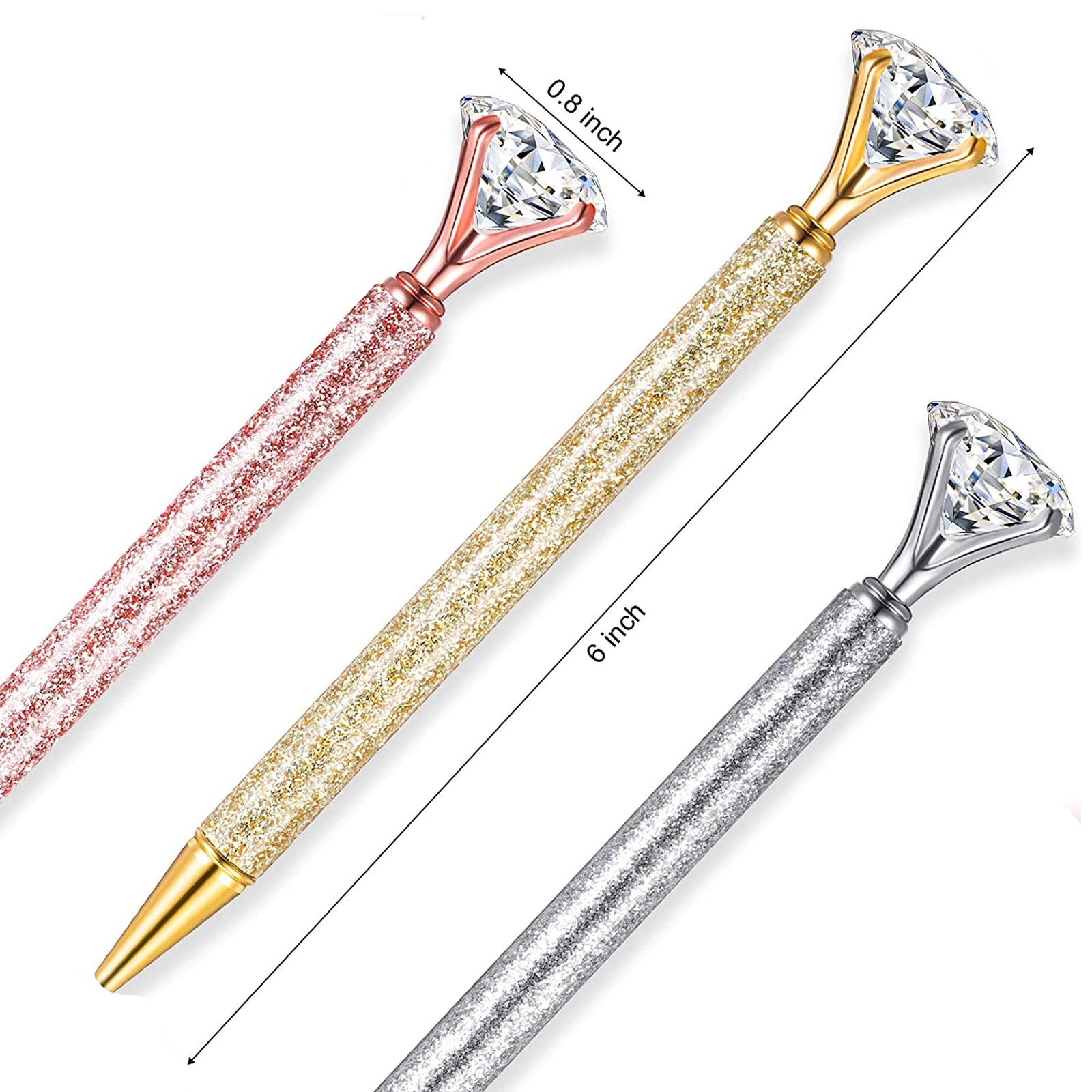 Diamond Crystal Metal Ballpoint Pen 7