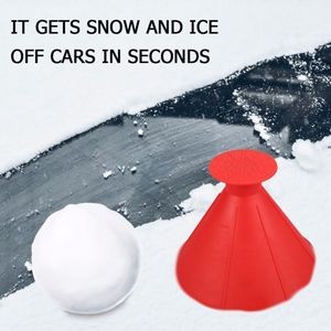 Mini Hand Funnel Cone Winter Snow Car Ice Plastic Scraper 2
