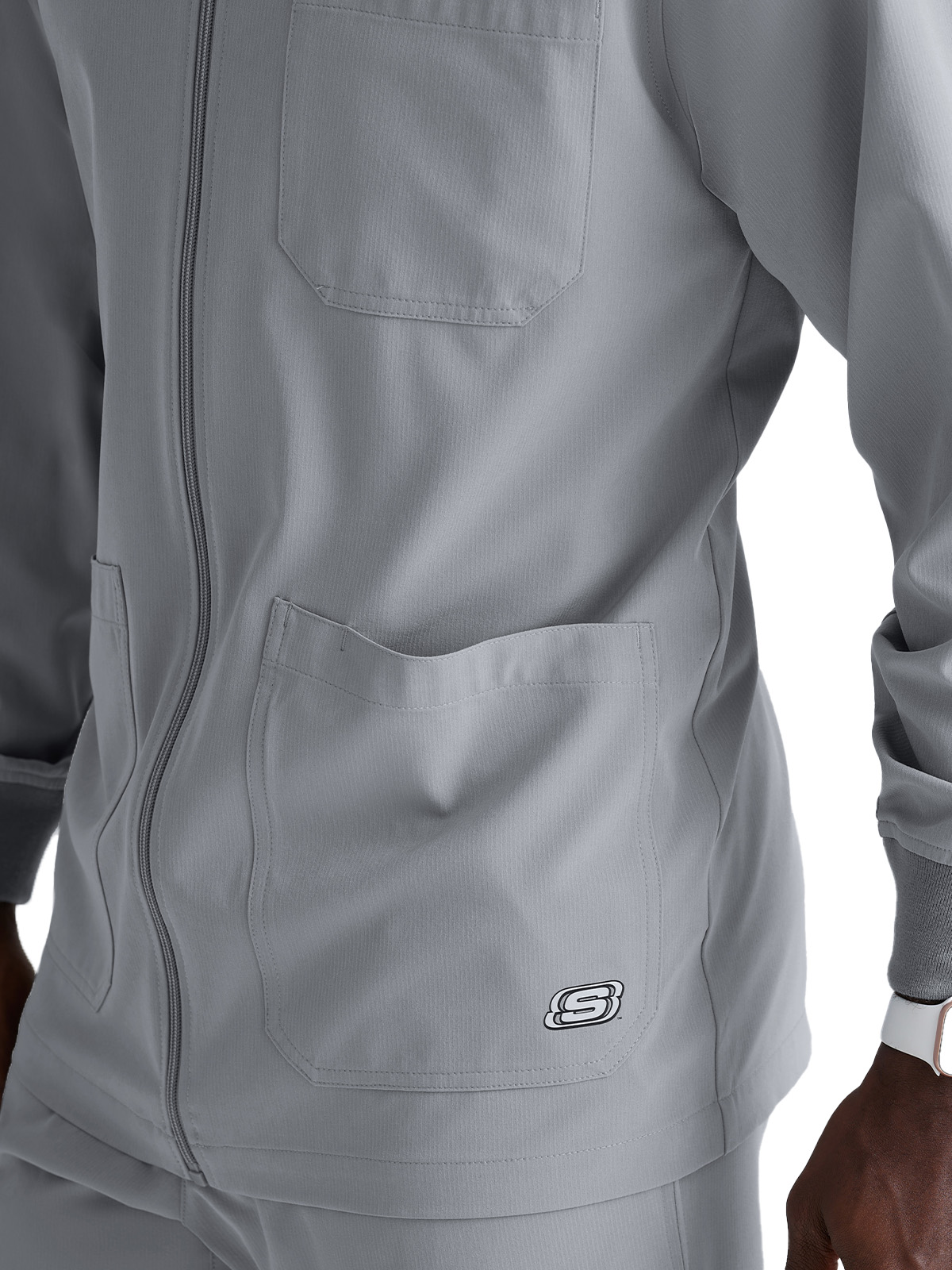 Skechers - Men's Three-Pocket Zip-Up Structure Warm-Up Scrub Jacket 28