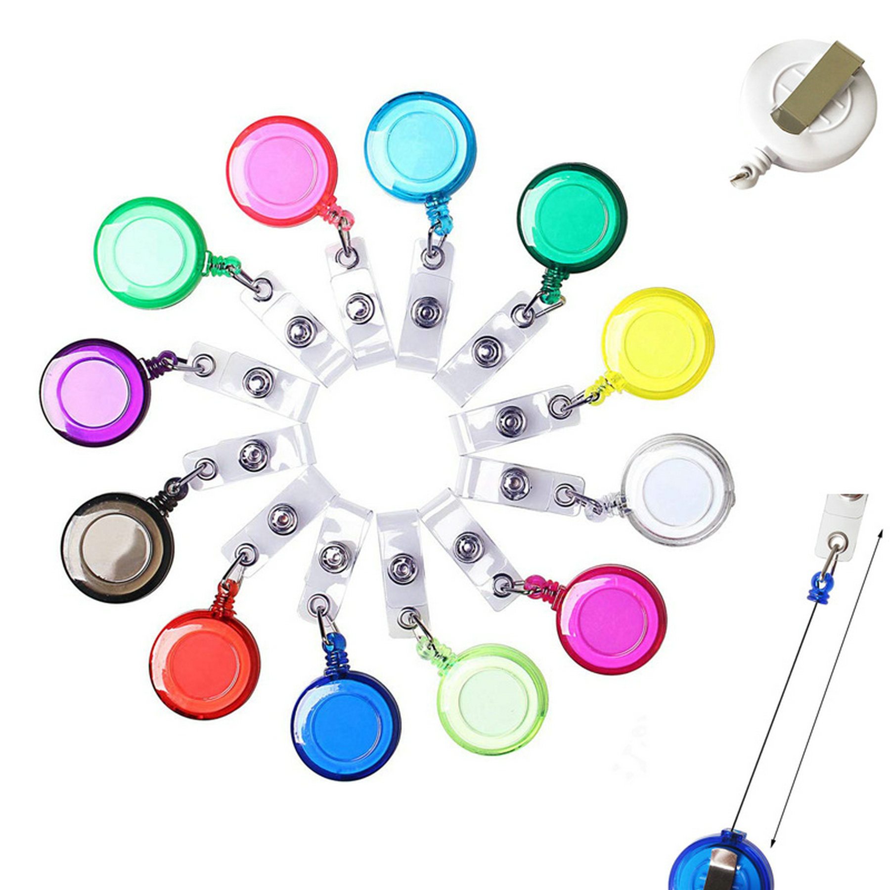 30" Cord Retractable Badge Holder With Clip 1