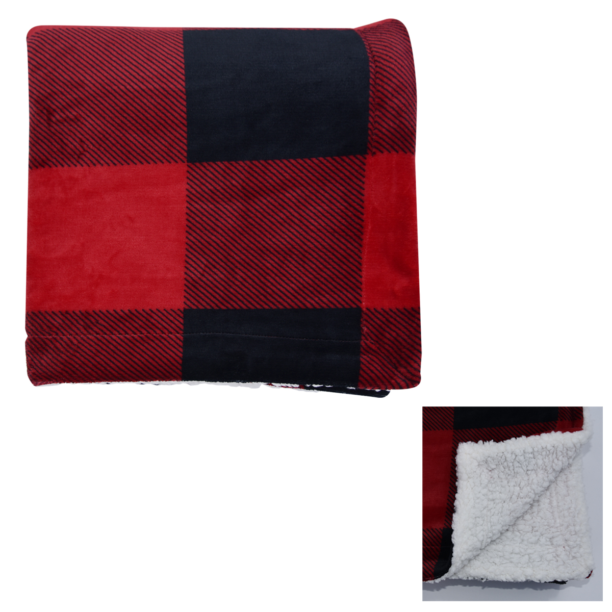Buffalo Plaid Sherpa Blanket 5