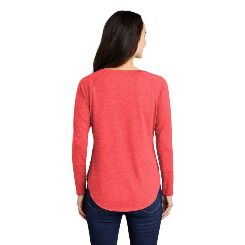 Sport-Tek Women's PosiCharge Long Sleeve Tri-Blend Wicking Scoop Neck Raglan Tee 42